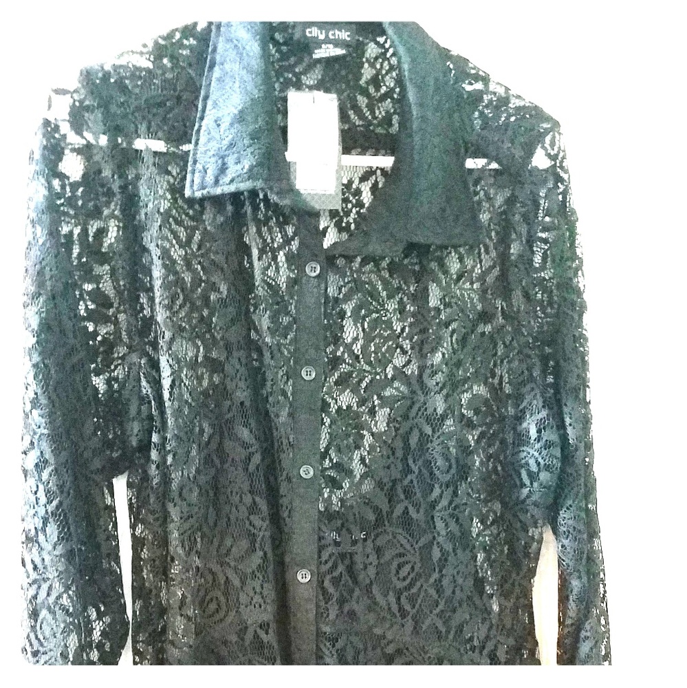 Black lace shirt